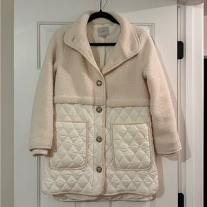LOFT Quilted and Sherpa Jacket